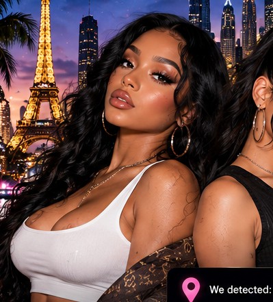 Black woman in glamorous pink fashion